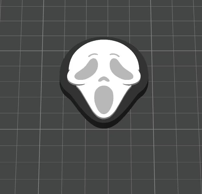 Scream Badge Reel STL File: 3D Print Horror Charm (Digital Download)