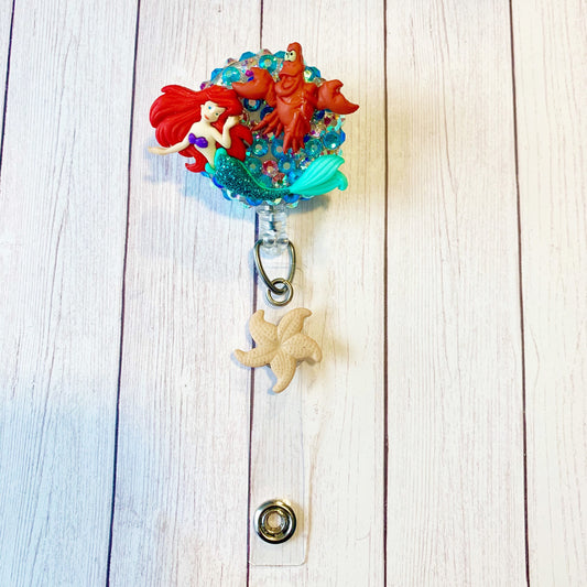 Little Mermaid badge reel