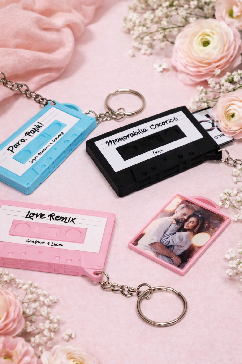 Cassette Photo Keychain – Your Love Story on Replay