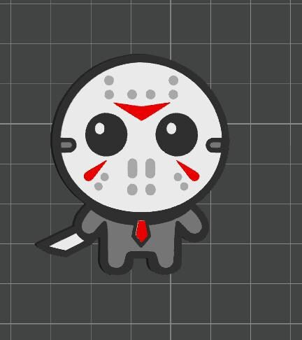 Cute Horror Badge Reels STL Bundle, only 3 files: 3D Print Jack, Jason, Freddy (Digital Download)