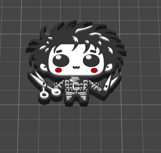 Edward Scissorhands Badge Reel STL File: 3D Printing (Digital Download)