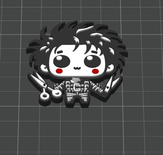 Edward Scissorhands Badge Reel STL File: 3D Printing (Digital Download)