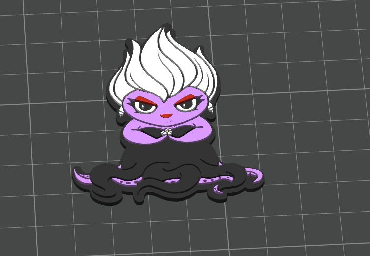 Sea Witch Badge Reel STL File: 3D Print Ocean Villain Topper (Digital Download)
