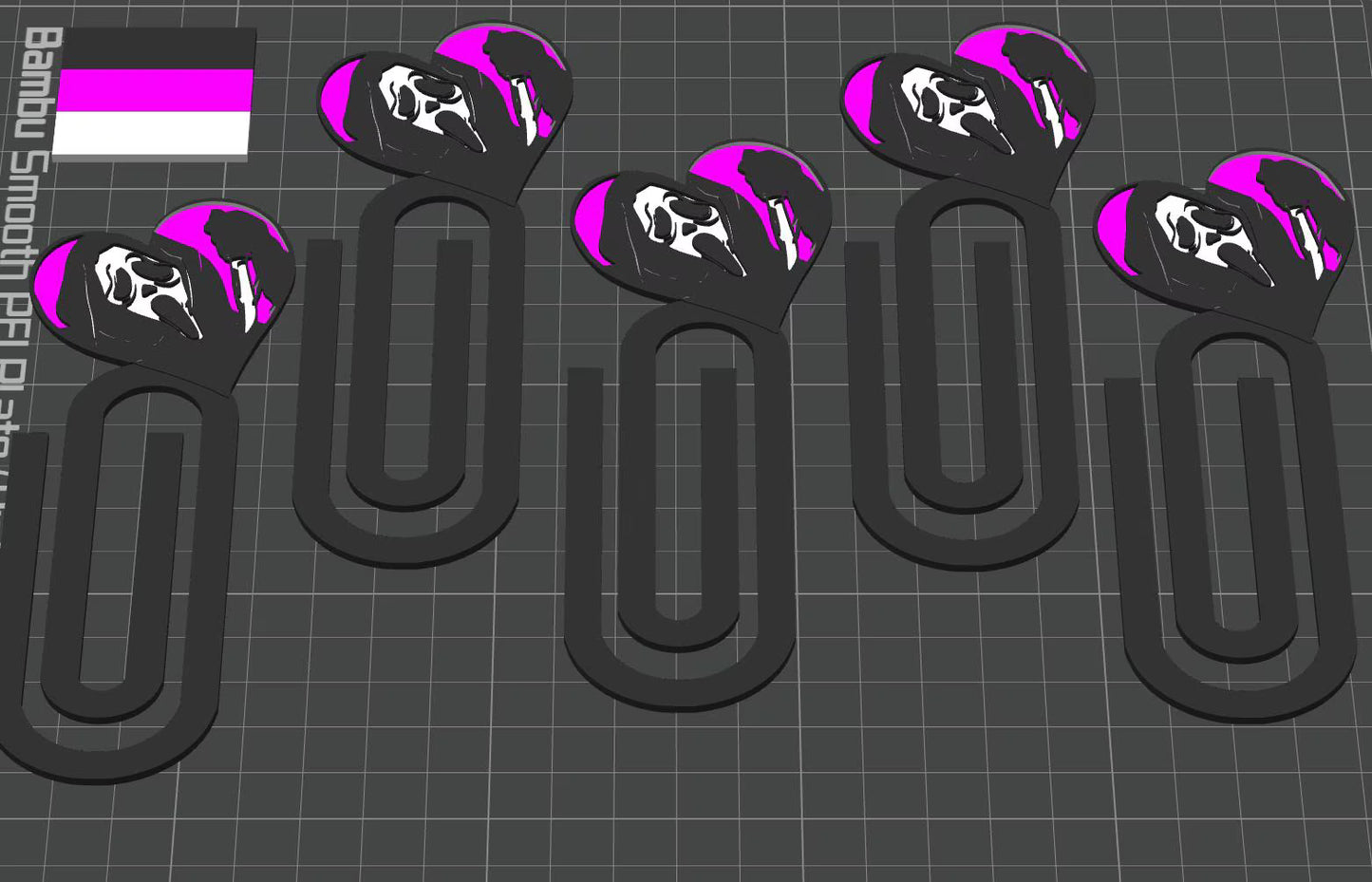 Spooky 3D Printed Bookmark  Badge Reel STL File: 3D Printing (Digital Download)