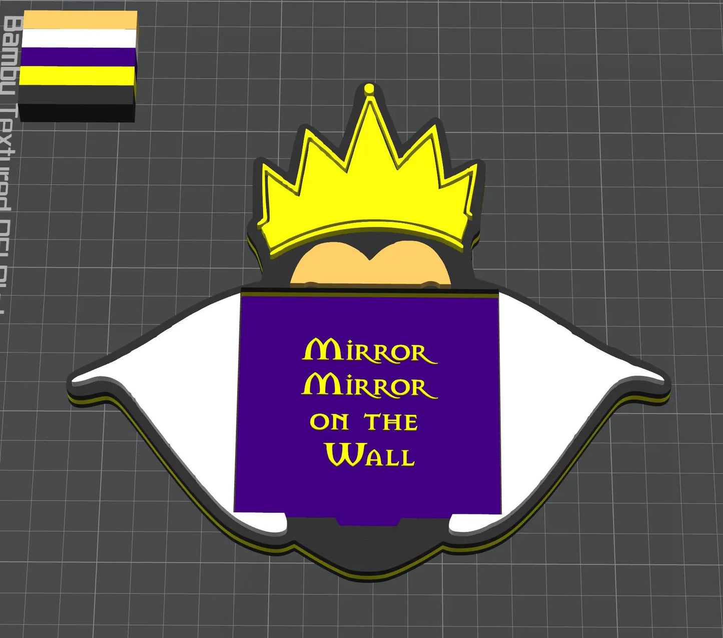 Evil Queen Sticky Note Holder STL File – Digital Download
