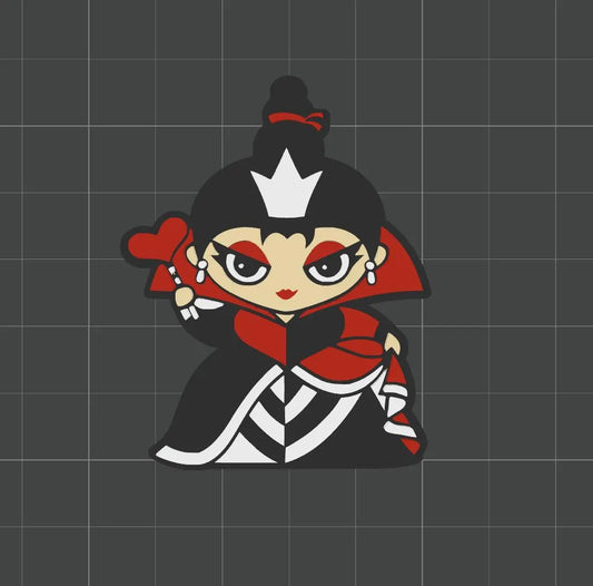 Queen of Hearts Badge Reel STL File: Alice in Wonderland 3D Print (Digital Download)
