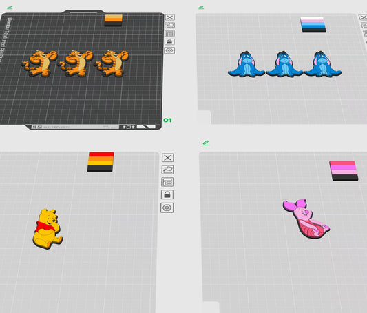 Pooh & Friends STL Bundle | 3D Print Files for Badge Reels | Digital Download